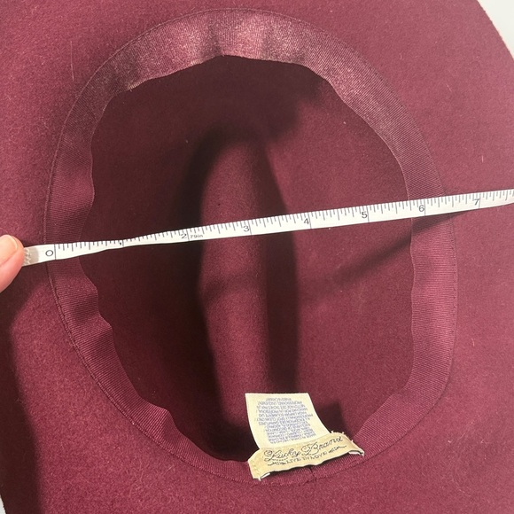 Lucky Brand burgundy wool Rancher with hat pin - Picture 6 of 7